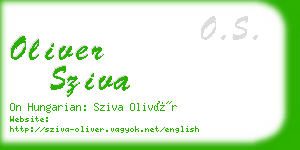 oliver sziva business card